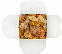 Вок Морской коктейль с рисом и овощами