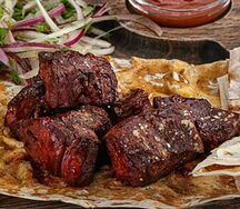 Шашлык из говяжьего сердца