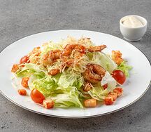 Салат Цезарь с креветками