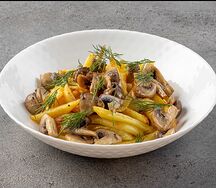 Картофель, жаренный с грибами