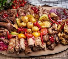 Ассорти мяса на мангае