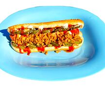 Хот-дог гриль-дог с куриной колбаской