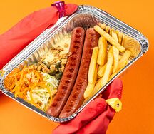 Hot Dog На тарелке с говядиной