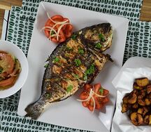 Poisson braisé au feu de bois