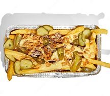 Frite au fromage et poulet