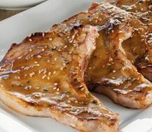 Côte de porc à la dijonnaise