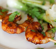 Brochettes de gambas