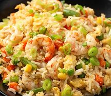 Riz sauté aux fruits de mer