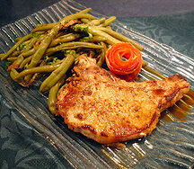 Côte de porc sauté au gingembre