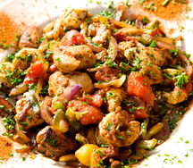 Poulet aux crevettes