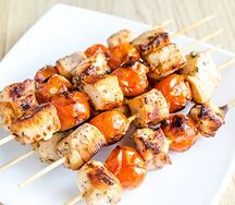 Brochettes de blanc de poulet