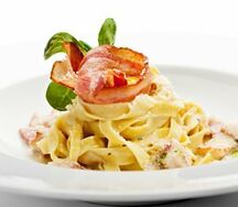 Tagliatelles carbonara