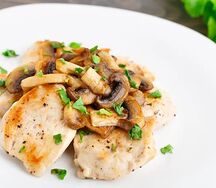 Poulet aux champignons