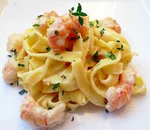 Tagliatelles aux gambas