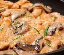 Poulet entier à la crème