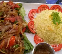 Poulet entier braisé + riz