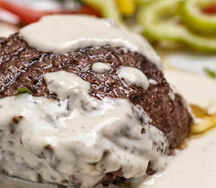 Steak à la crême fraiche