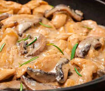 Demi poulet à la crème