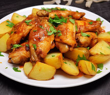Pommes de terre sautées au poulet