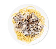 Спагетти в сливочном соусе