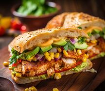 Sandwich poulet mexicain
