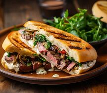 Sandwich steak et fromage