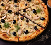 Pizza aux poulet grand