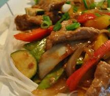 Porc sauté aux légumes