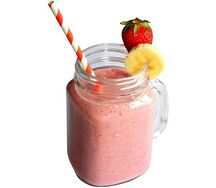 Smoothie banane, fraise