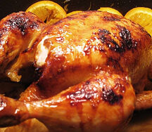 Demi poulet fermier rôti