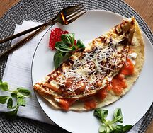 Омлет с лососем и крем-чиз