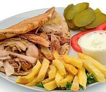 Assiette de chawarma viande