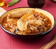 Kédjénou de 1/2 poulet accompagné dune portion de riz