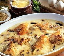 Fondant de lapin à la crème fraiche