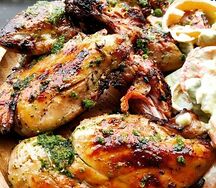 Quart de poulet braisé