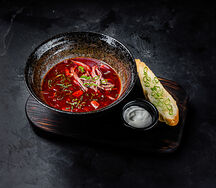 Борщ с копченой уткой