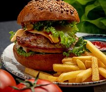 Бургер Grill meat Double и картофель Фри