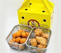 Крылышки с картофельными шариками
