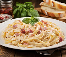 Tagliatelle à la carbonara