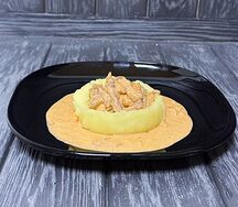 Бефстроганов с картофельным пюре