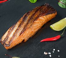 Стейк семги на гриле