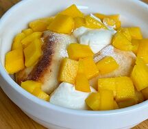 Сырники с манго и кокосовым крем-чизом