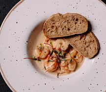 Креветки в сливочном соусе