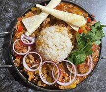 Сач кавурма с говядиной и овощами