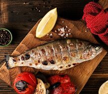 Форель речная на мангале