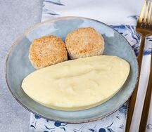 Биточки рыбные с картофельным пюре