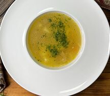 Суп лапша с потрошками