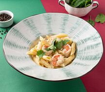 Пенне с тигровыми креветками