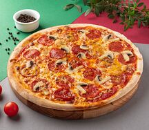 Пепперони с грибами и Блю-чиз 30 см