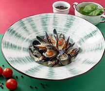 Мидии в соусе блю чиз